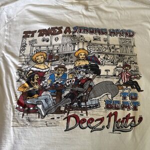 Deez Nuts Vintage Card Shirt Large Men's Y2K